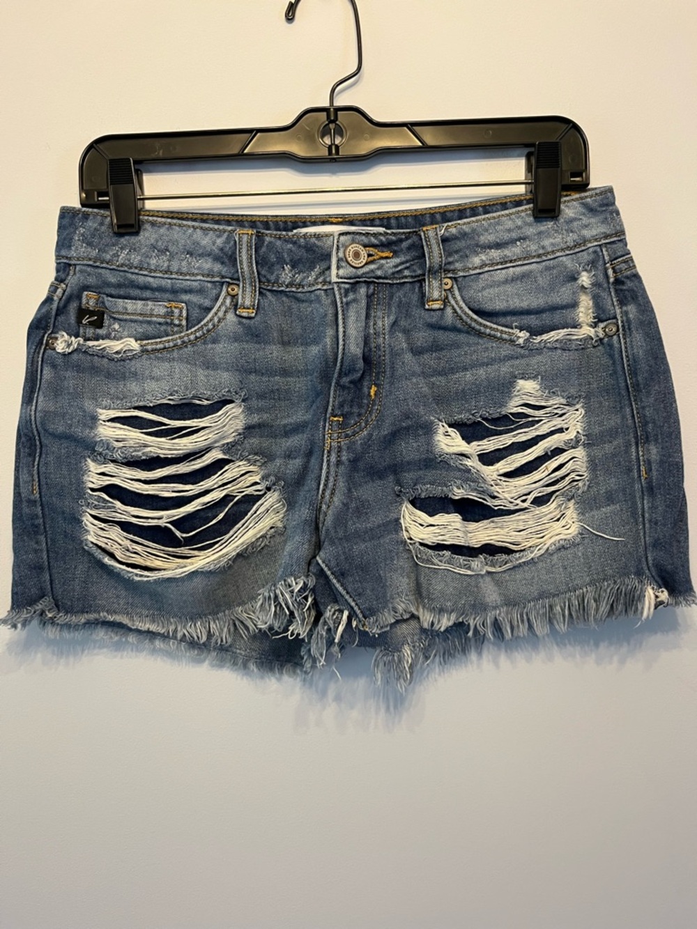 KANCAN Distressed Denim Women’s Shorts - Blue